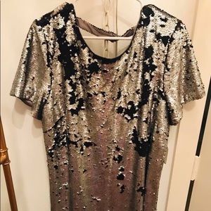 Silver Sequin Dress